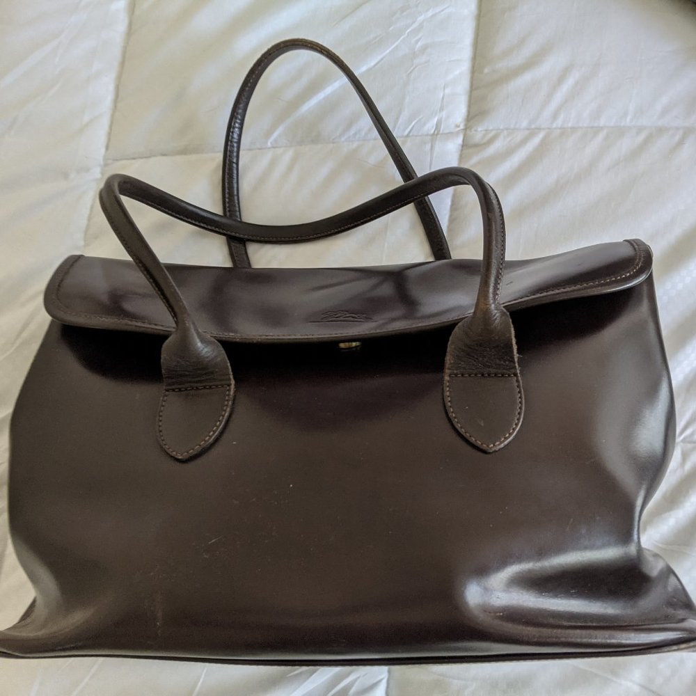 Lonchamp Leather Shoulder Bag (orig $550)